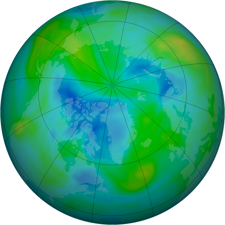 Arctic ozone map for 19 September 2006